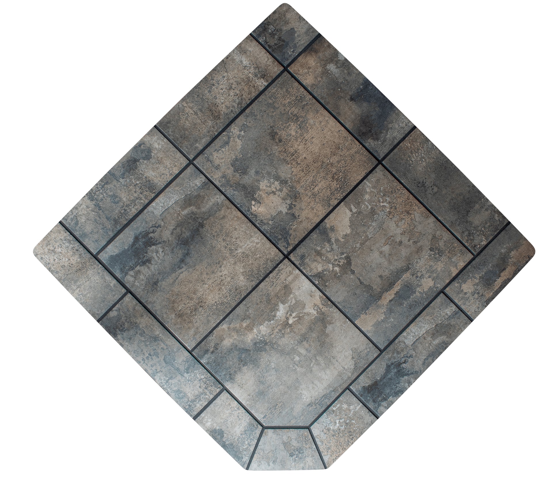 Dominus Heat Corner Hearth Pad in Navajo Nero