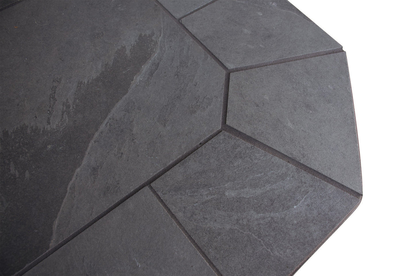 Dominus Heat Corner Hearth Pad - Smokey Grey Slate