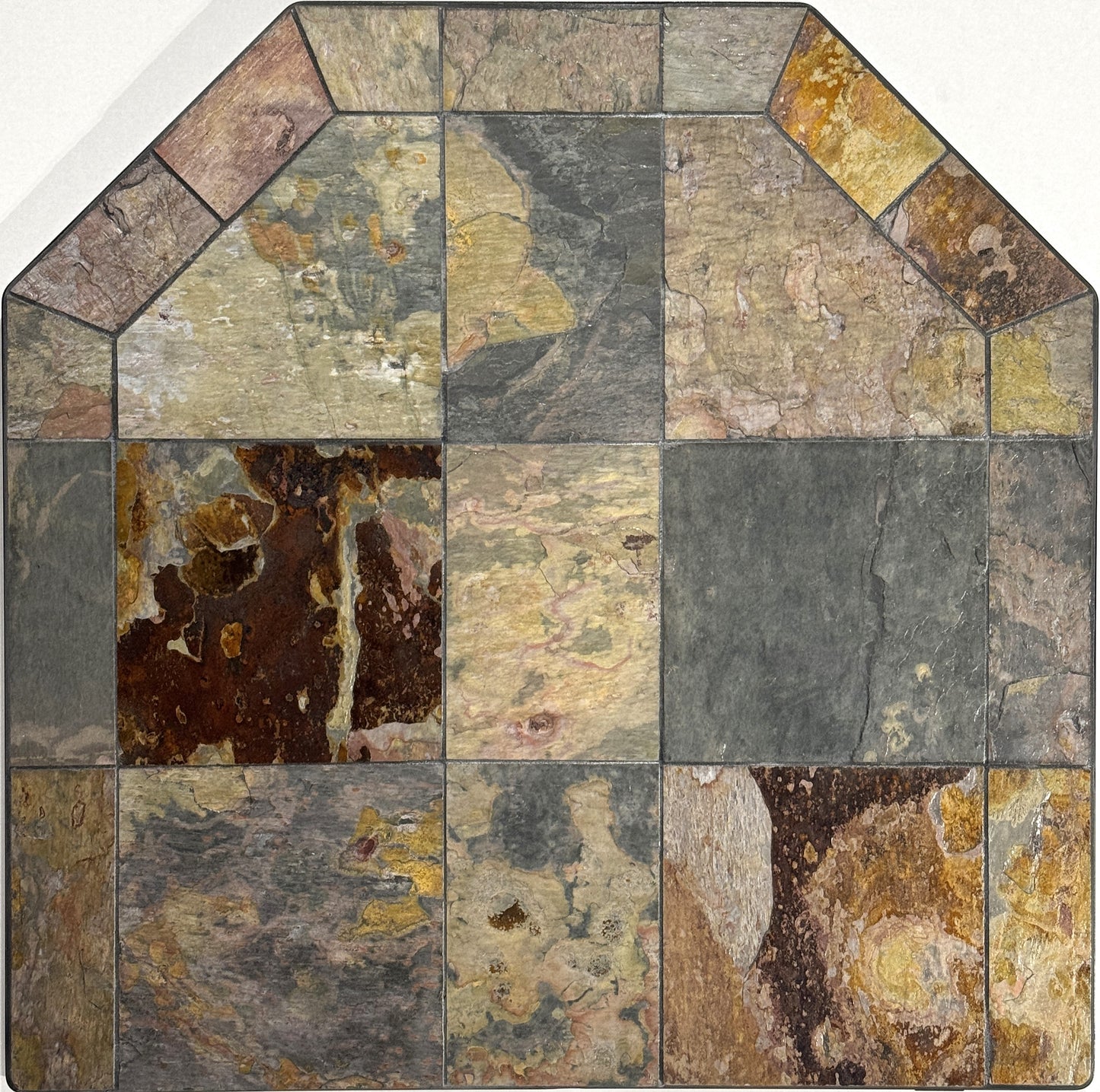 Dominus Heat Flat Wall Hearth Pad - Peacock Slate - Dominusheat