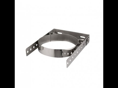 Video for Adjustable Wall Bracket for 8" Double Wall Chimney Pipe