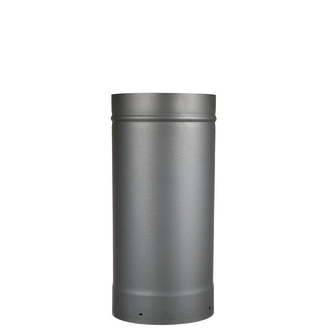 6" Diameter x 24" Long Single Wall Black Stove Pipe