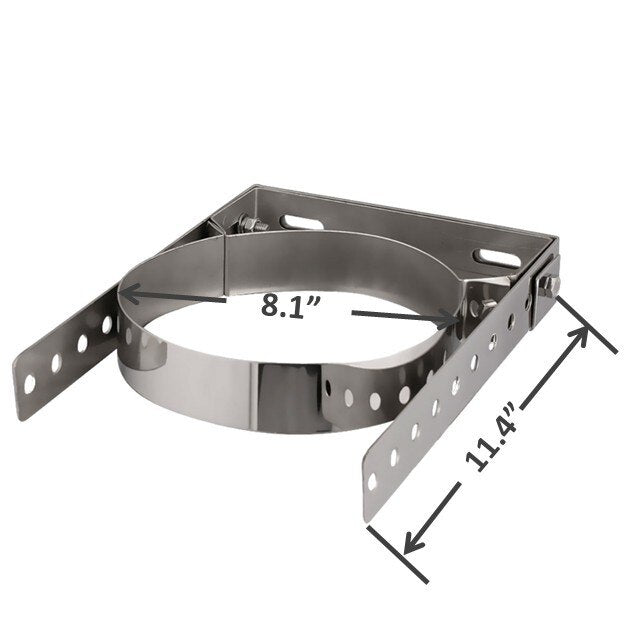 Adjustable Wall Bracket for 6" Double Wall Chimney Pipe
