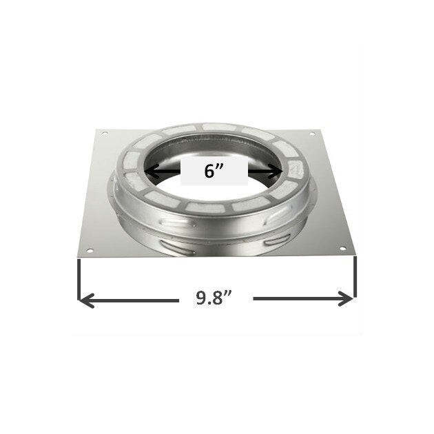 Anchor Plate for 6" Inner Diameter Chimney Pipe