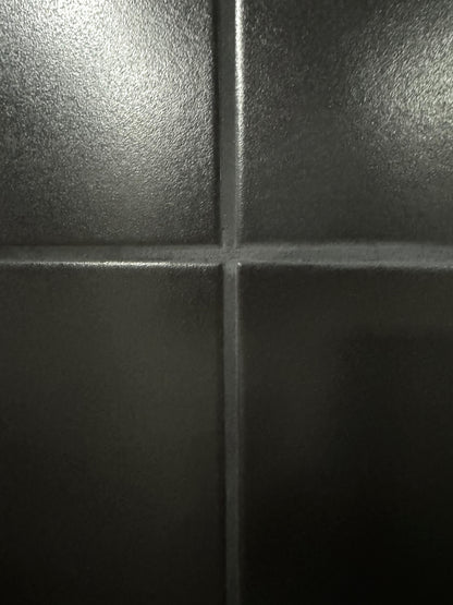 Dominus Heat Corner Hearth Pad in Black Knight Tile