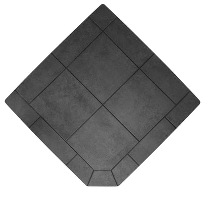 Dominus Heat Corner Hearth Pad in Midnight Black