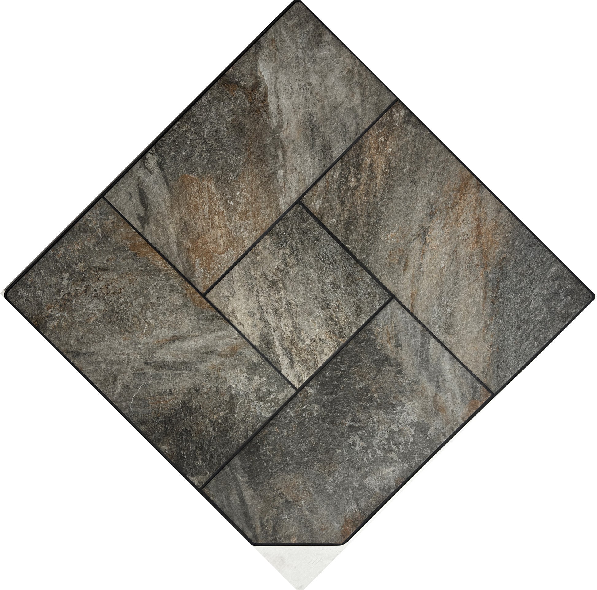 Dominus Heat Corner Hearth Pad - Iron Quartzite