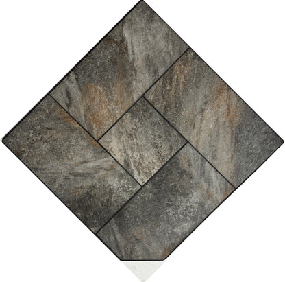 Dominus Heat Corner Hearth Pad - Iron Quartzite