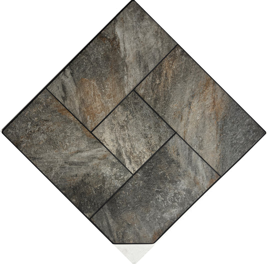 Dominus Heat Corner Hearth Pad - Iron Quartzite