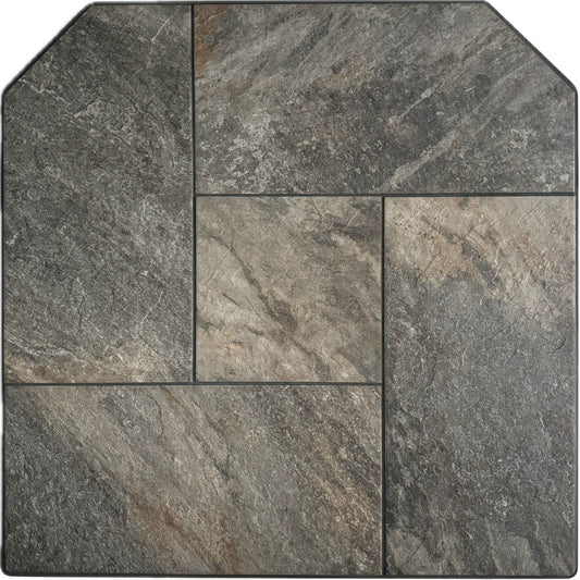 Dominus Heat Flat Wall Hearth Pad 36 Inch - Iron Quartzite