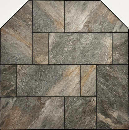 Dominus Heat Flat Wall Hearth Pad - Iron Quartzite 48 Inch