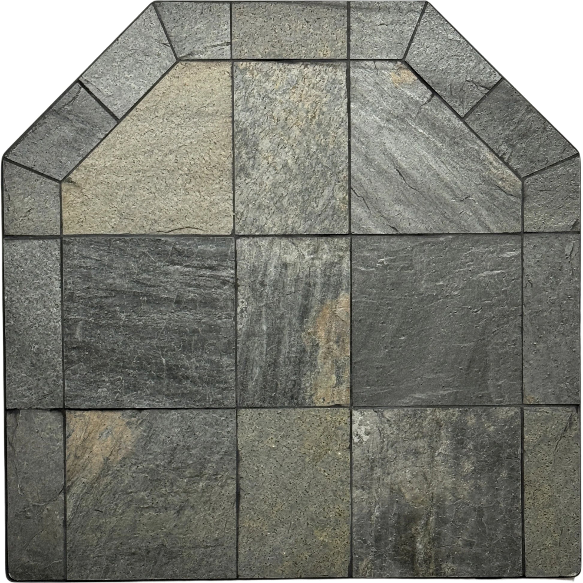 Dominus Heat Flat Wall Hearth Pad - Natural Silver Slate