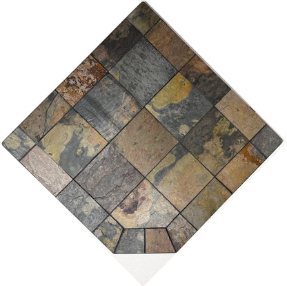 Dominus Heat Corner Hearth Pad - Peacock Slate - Dominusheat
