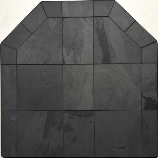Dominus Heat Flat Wall Hearth Pad - Smokey Grey Slate - Dominusheat