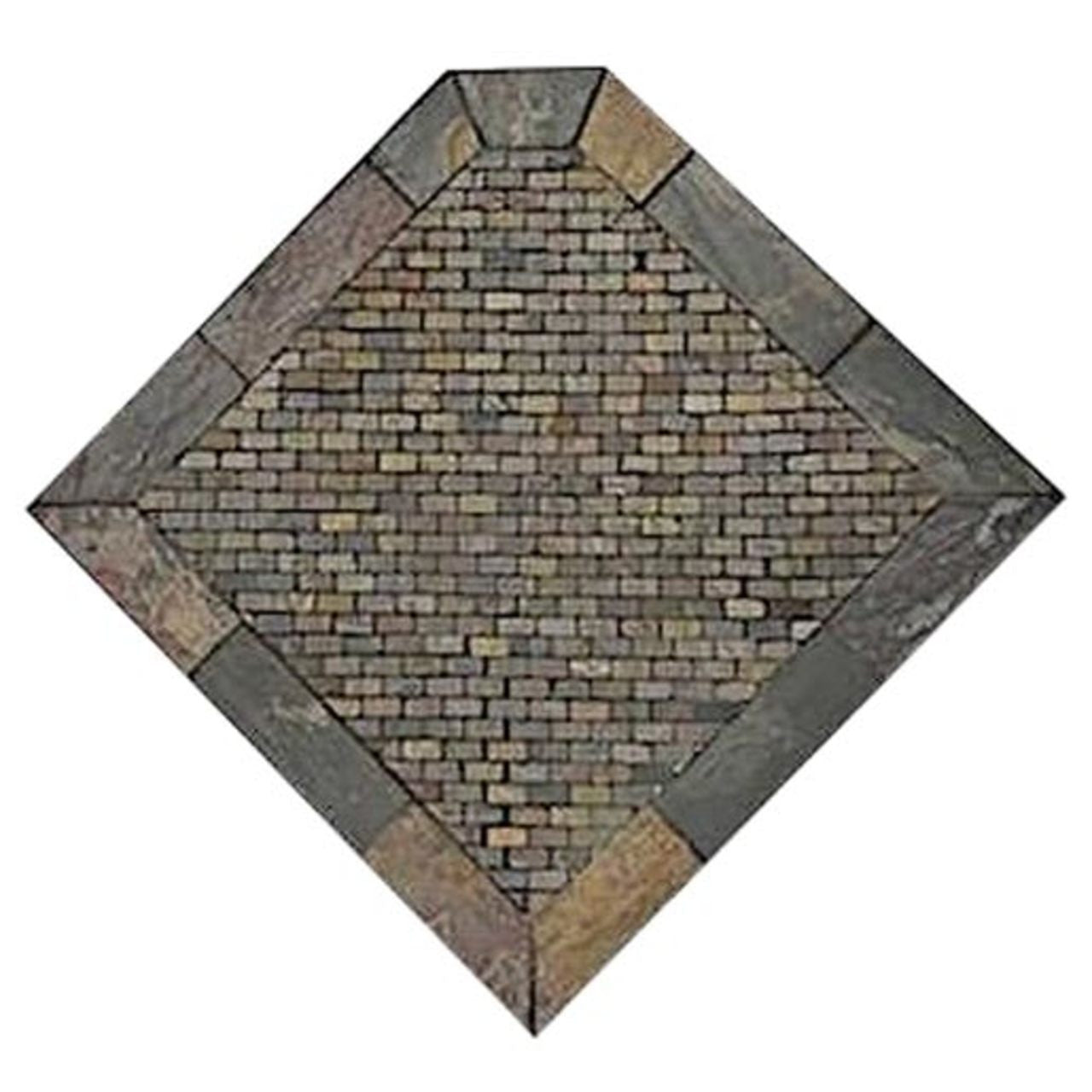 Dominus Heat Corner Hearth Pad - Western Flagstone