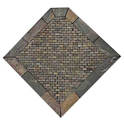 Dominus Heat Corner Hearth Pad - Western Flagstone