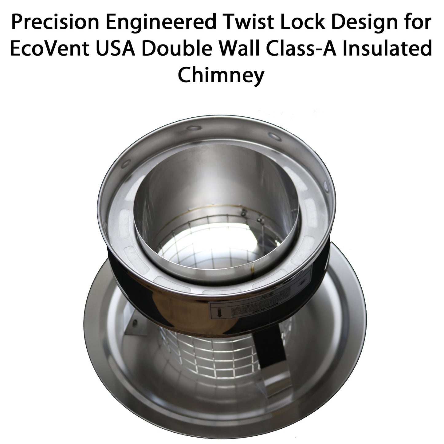 Chimney Cap with Spark Screen for 8" Inner Diameter Chimney Pipe