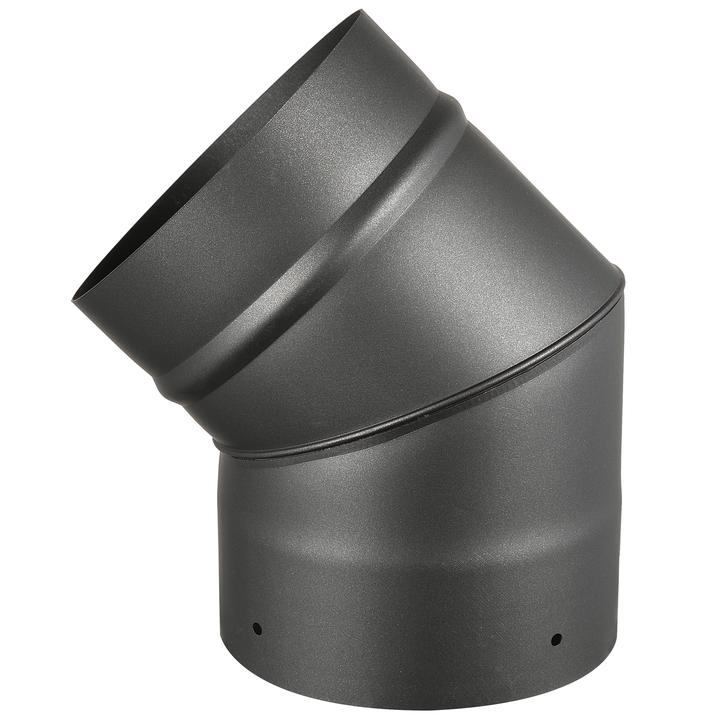 45 Degree Elbow for 6" Diameter Single Wall Black Stove Pipe