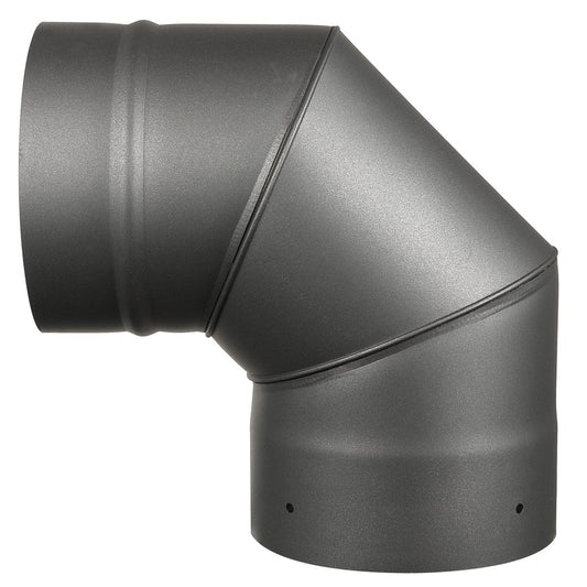 90 Degree Elbow for 8" Diameter Single Wall Black Stove Pipe