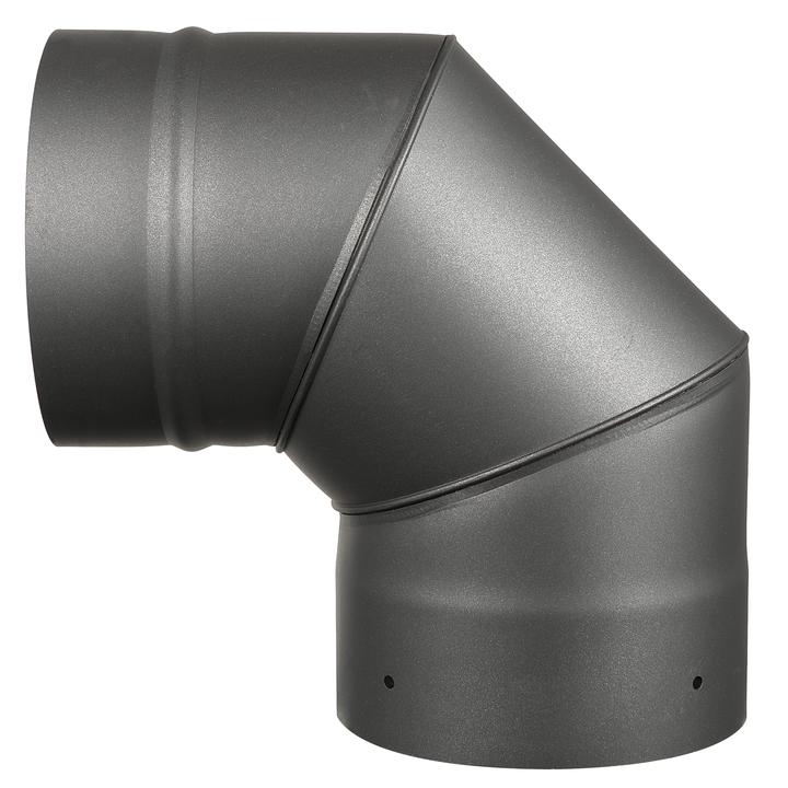 90 Degree Elbow for 6" Diameter Single Wall Black Stove Pipe