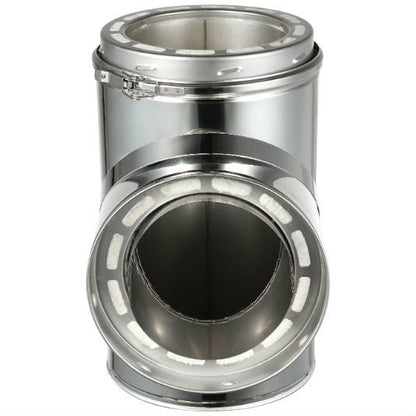 Tee with Clean-Out Cap for 8" Inner Diameter Chimney Pipe