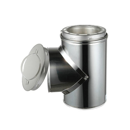 Tee with Clean-Out Cap for 6" Inner Diameter Chimney Pipe